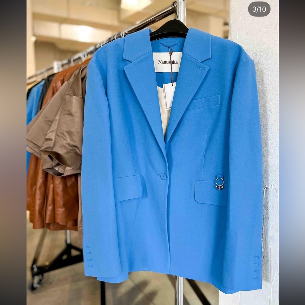 Nanushka Bright Blue Tailored Blazer